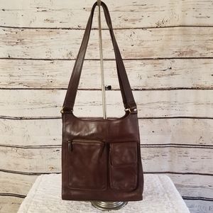 Fossil Vintage Dark Brown Leather Shoulder…